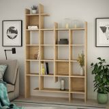 Libreria 18 ripiani quercia 122x188h cm - Achela