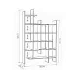 Libreria 18 ripiani quercia 122x188h cm - Achela