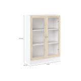 Libreria 2 ante bianca e quercia 79x107h cm - Amphan