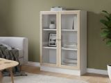 Libreria 2 ante bianca e quercia 79x107h cm - Amphan