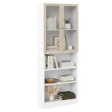 Libreria 2 ante bianca e quercia 79x203h cm - Chedeng