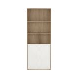Libreria 2 ante rovere e bianca 79x204h cm - Arancio