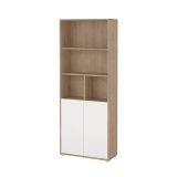 Libreria 2 ante rovere e bianca 79x204h cm - Arancio