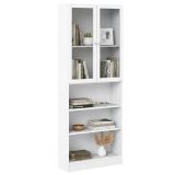 Libreria 2 ante vetro bianca 79x203h cm - Chedeng