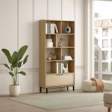 Libreria 3 ripiani noce e quercia 83x175h cm - Gerusalem
