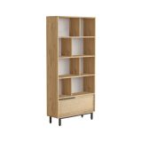 Libreria 3 ripiani noce e quercia 83x175h cm - Gerusalem