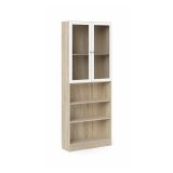 Libreria 3 ripiani quercia e bianca 79x203h cm - Chedeng