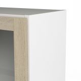 Libreria 4 ripiani bianca e quercia 40x203h cm - Greg