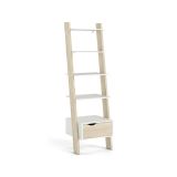 Libreria 4 ripiani bianca e quercia 55x180h cm - Acascia