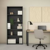 Libreria 4 ripiani grigia 79x204h cm - Penh