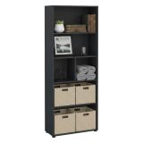 Libreria 4 ripiani grigia 79x204h cm - Penh