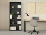 Libreria 4 ripiani grigia 79x204h cm - Penh