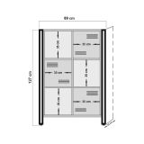Libreria 4 ripiani quercia e nera 89x127h cm - Ercolina