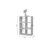 Libreria 4 ripiani rovere 90x90h cm - Acquaro