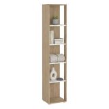 Libreria 4 ripiani rovere e bianca 40x204h cm - Baaz