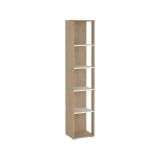 Libreria 4 ripiani rovere e bianca 40x204h cm - Baaz