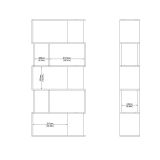 Libreria 4 ripiani rovere e bianca 80x173h cm - Arg