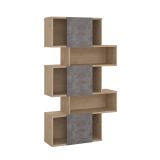 Libreria 4 ripiani rovere e cemento 95x166h cm - Acetosella