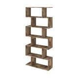 Libreria 5 ripiani acero 80x192h cm - Alowha