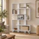 Libreria 5 ripiani bianca 120x162h cm - Spodumene