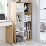 Libreria 6 ripiani legno e bianca 71x137h cm - Alliers