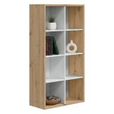 Libreria 6 ripiani legno e bianca 71x137h cm - Alliers