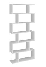Libreria a zig zag bianca lucida 80x192h cm - Alowha