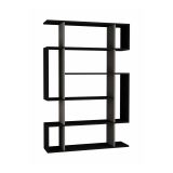 Libreria Adhara, Scaffale da ufficio, Mobile portalibri, Biblioteca, 110x26h161 cm, Antracite e Beige