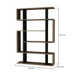 Libreria Adhara, Scaffale da ufficio, Mobile portalibri, Biblioteca, 110x26h161 cm, Quercia e Antracite