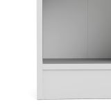 Libreria Alberte, Scaffale da ufficio, Mobile portalibri, Biblioteca, 28x41 h203 cm, Bianco