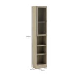 Libreria Alberte, Scaffale da ufficio, Mobile portalibri, Biblioteca, 28x41 h203 cm, Quercia e Bianco