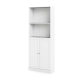 Libreria Anastasie, Scaffale da ufficio, Mobile portalibri, Biblioteca, 28x79 h203 cm, Bianco