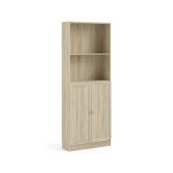 Libreria Anastasie, Scaffale da ufficio, Mobile portalibri, Biblioteca, 28x79 h203 cm, Quercia
