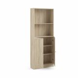 Libreria Anastasie, Scaffale da ufficio, Mobile portalibri, Biblioteca, 28x79 h203 cm, Quercia