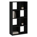 Libreria Antracite 6 Ripiani Installazione a Terra 61x30x121h cm, Struttura Verticale - Lifatila