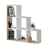 Libreria aperta bianca e rovere 108x110h cm - Abilu
