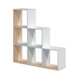 Libreria aperta bianca e rovere 108x110h cm - Abilu
