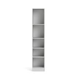 Libreria Axelle, Scaffale da ufficio, Mobile portalibri, Biblioteca, 41x27 h203 cm, Bianco