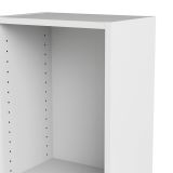 Libreria Axelle, Scaffale da ufficio, Mobile portalibri, Biblioteca, 41x27 h203 cm, Bianco