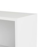 Libreria Azenor, Scaffale da ufficio, Mobile portalibri, Biblioteca, 79x27 h107 cm, Bianco