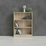 Libreria Azenor, Scaffale da ufficio, Mobile portalibri, Biblioteca, 79x27 h107 cm, Quercia