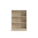 Libreria Azenor, Scaffale da ufficio, Mobile portalibri, Biblioteca, 79x27 h107 cm, Quercia
