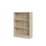 Libreria Azenor, Scaffale da ufficio, Mobile portalibri, Biblioteca, 79x27 h107 cm, Quercia