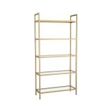 Libreria bassa in vetro oro 80x165h cm - Stratonice