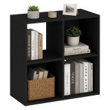 Libreria Beige 2 Ripiani Installazione a Terra 61x30x61h cm, Struttura Verticale - Liha