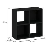 Libreria Beige 2 Ripiani Installazione a Terra 61x30x61h cm, Struttura Verticale - Liha