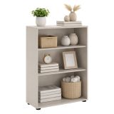 Libreria Beige 2 Ripiani Installazione a Terra 79x34x118h cm, - Leporano