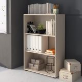 Libreria Beige 2 Ripiani Installazione a Terra 79x34x118h cm, - Leporano