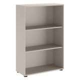 Libreria Beige 2 Ripiani Installazione a Terra 79x34x118h cm, - Leporano