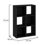 Libreria Beige 4 Ripiani Installazione a Terra 61x30x91h cm, Struttura Verticale - Lifasa